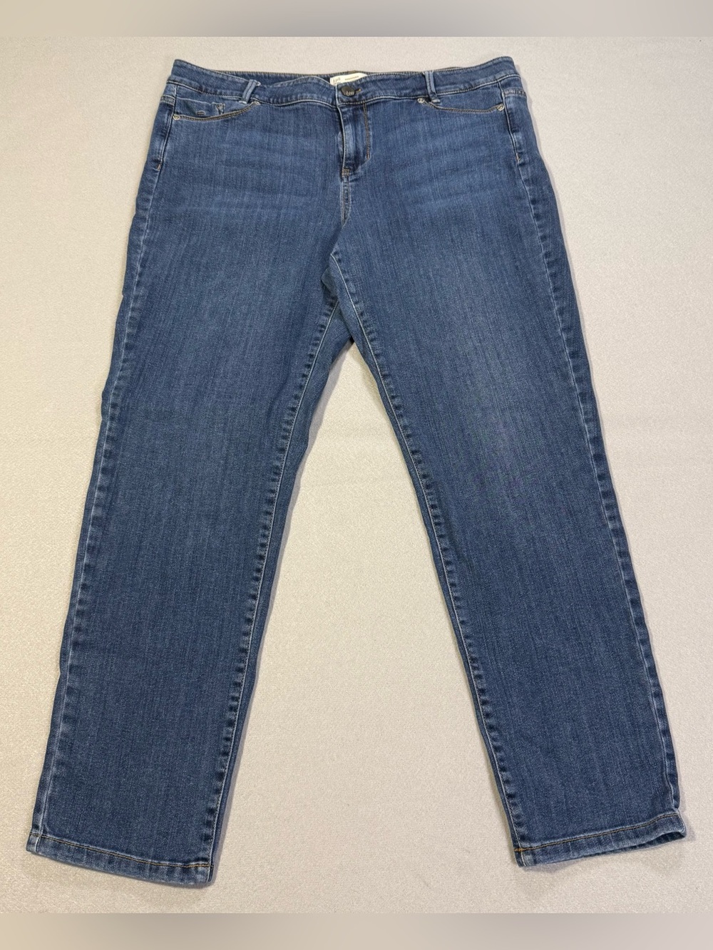 J.Jill Weekender Straight Leg Jeans Women’s Petite 14 Medium Wash Stretch Denim